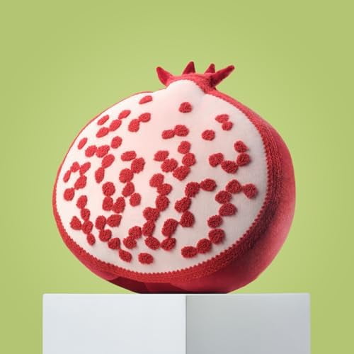 Happy Easter Pomegranate Shaped Pillow Red 15 x 14 Inches