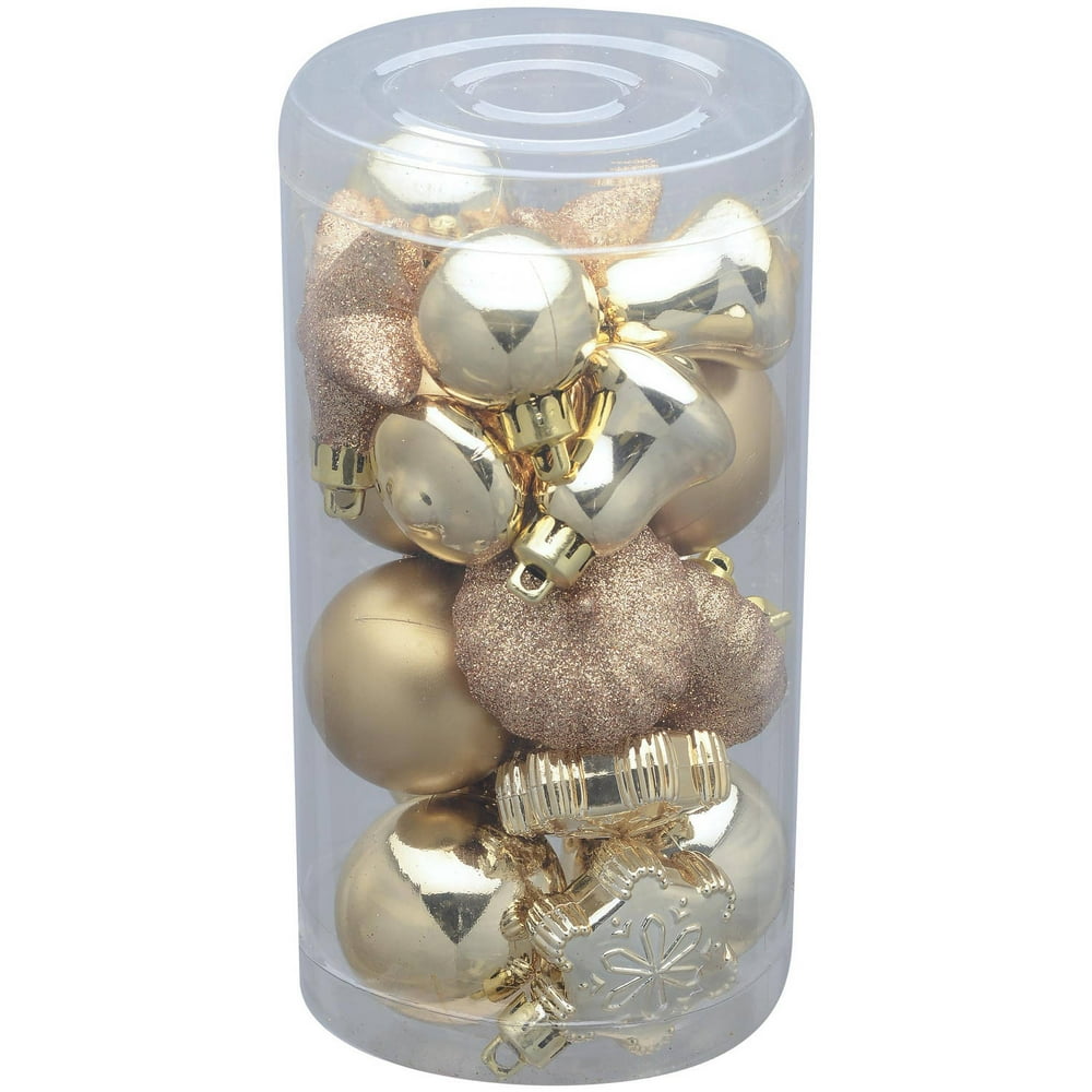 Holiday Time 20Pack Gold Shape Ornaments