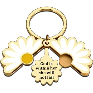 Ladybug Inspirational Keychain - Motivational Gift With Engraved Message, Stainless Steel
