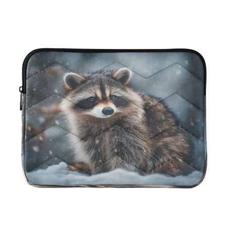 Laptop Bag Laptop Sleeves Laptop Case Laptop Protective Case Raccoon Snow Scene
