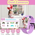 thumbnail image 4 of SZBXD Kids Game Smart Watch for Boys Girls,Smart Wristwatch for Kids with 24 Games 5 Languages 3 Alarms 2 Cameras Music Torch Pedometer Calendar,Best Gifts for Children(Purple), 4 of 7