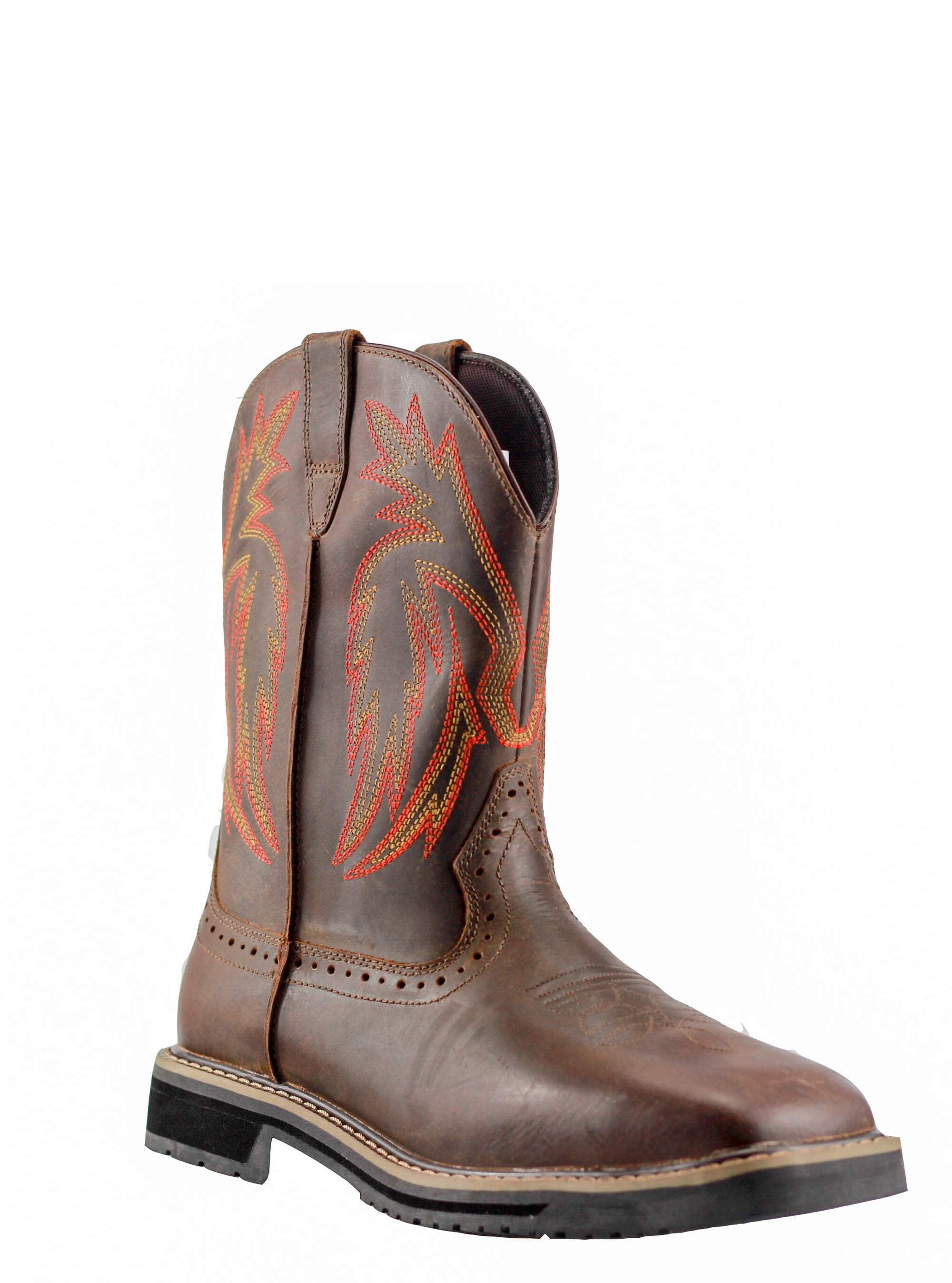 walmart steel toe slip on boots