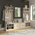 thumbnail image 4 of Bowery Hill Engineered Wood Entryway Storage Set with Doors in Rustic Maple, 4 of 6