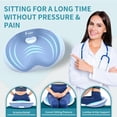 thumbnail image 3 of Florich Memory Foam Car Seat Cushion and Lumbar Support Pillow for Office, Car, Wheel Chair, Sciatica & Back & Tailbone Pain Relief, Blue, 3 of 8