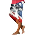 thumbnail image 2 of Tnhcen Women’s Independence Day Yoga Pants – High Waisted Stretch 7/7 Leggings with Star-Spangled Print! Active Wear Yoga Pants for Women, 2 of 5