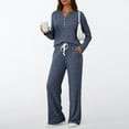 thumbnail image 1 of Womens 2 Piece Sets Fall Outfits Neck Sweater 2025 Matching Suits Clothes Pockets, 1 of 5