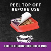 MouseX Rodent Control Bait Trays for Rats and Mice – Poison Free, Pet Safe Indoor and Outdoor Use Pellets 3 oz Trays - 2 Pack
