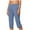 Blue, variant on Pants For Women Choice Solid Color Women's High Waist Cropped Pants Lightweight Stretch Fabric Simple Casual Pants Spring Brunch Outfit Versatile Ankle Length Clean Look Capri Pants for Women
