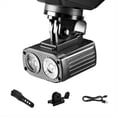 thumbnail image 1 of Luz Delantera para Bicicleta, Luz Alta, Luz Baja, Linterna LED para Manillar de Bicicleta, Recargable por USB, Fácil de Instalar, 1 of 5