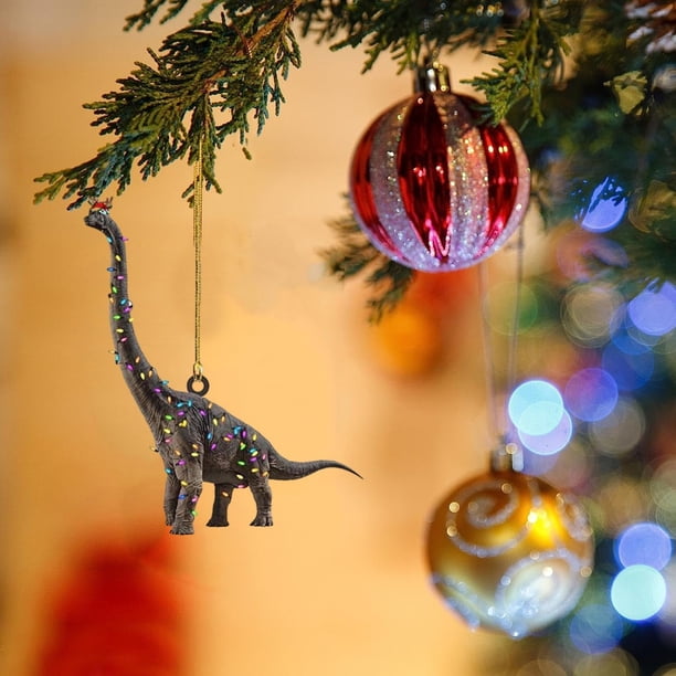 Adornos navideños, adornos navideños, regalos navideños, colgante de dinosaurio, colgante de coche, árbol de Navidad, decoración del hogar, colgantes