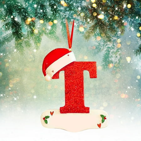 

SUWHWEA Black and Friday Deals 2022! Christmas Little Red Hat Letter Pendant DIY Writable Name 26 Letter Pendant on Clearance
