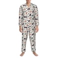 thumbnail image 3 of Zufioo Black Cat And Snake Mens Pajamas Set, Mens Long-Sleeved Pajama and Pajama Pants,Pajamas Para Hombres,Men's Sleepwear-Small, 3 of 7