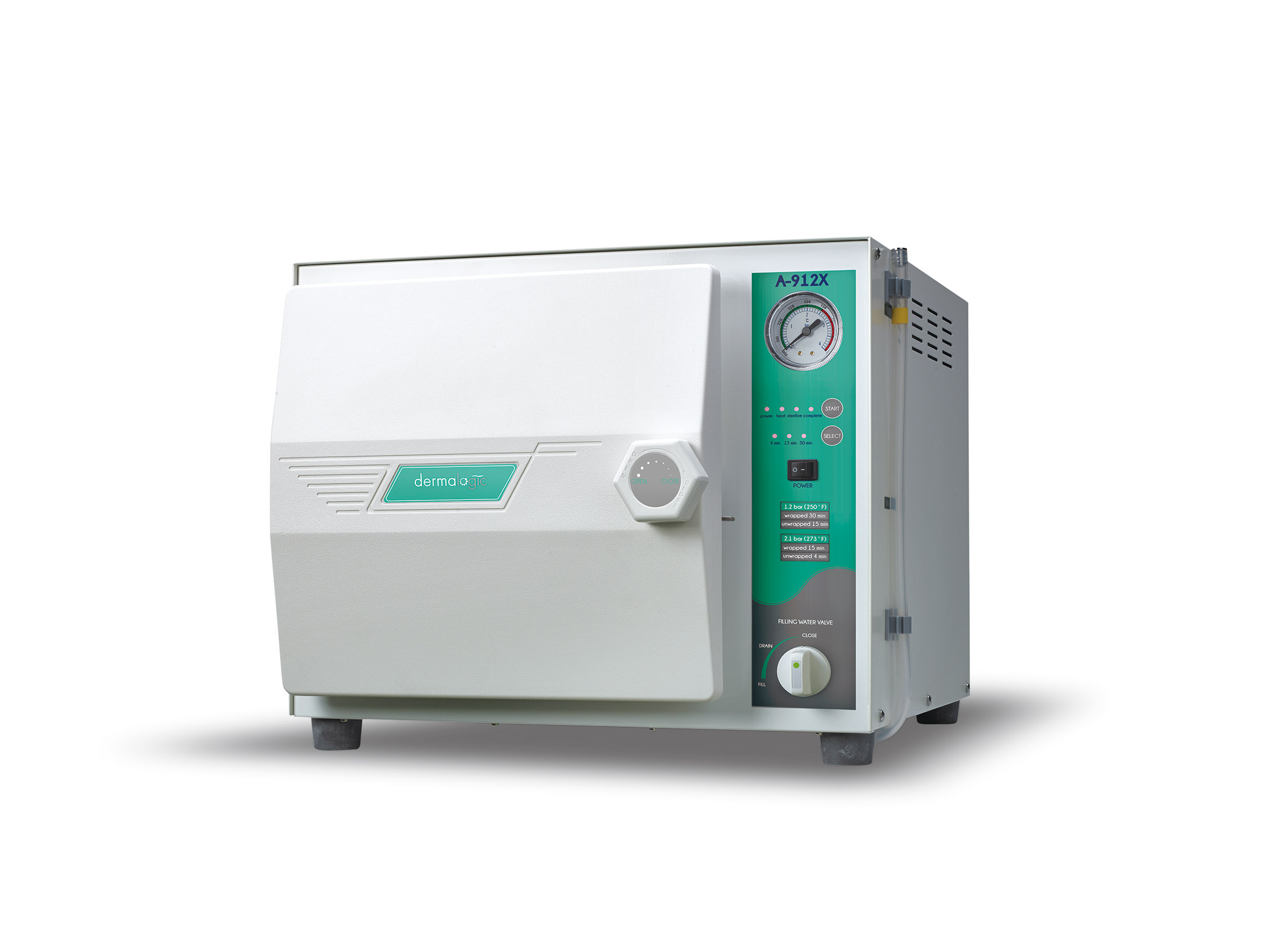 DERMALOGIC Autoclave Sterilizer, 16L Stainless Steel Sterilization Implement Box, Automatic Door Pressure Lock Adjustable Pressure, Vacuum Steam Manicure Pedicure SPA Salon Equipment
