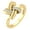 10K Yellow Gold, variant on FINE JEWELRY 10K White Gold Lab Grown Diamond Love Knot Diamond Ring (1/8 cttw, D-F Color, VS1 Clarity) Size 6.5
