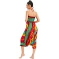 thumbnail image 3 of Combinaison Pantalon Bohème Harem pour Femmes 2 en 1 en Rayonne à Taille Smockée, 3 of 6