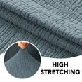 thumbnail image 2 of H.VERSAILTEX Premium Jacquard Stretch Sofa Cover with Waterproof Seat & Elastic Bottom Protection for Kids,Pets 1-Piece Furniture Protector Slipcover(Sofa,Stone Blue), 2 of 7