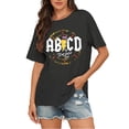 thumbnail image 5 of KimSoong Teacher Shirts ABCD The Teacher Tour T-Shirt Oversized Funny Graphic Tee Short Sleeve Top, 5 of 8
