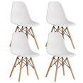 thumbnail image 1 of Aykah Chaise de Salle à Manger Moderne Eiffel, Blanche (Ensemble de 4), 1 of 10