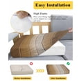 thumbnail image 5 of Brown Ombre Couch Cushion Covers Stretch, Washable Sofa Seat Covers Individual Seat Cushion Sofa Slipcovers Vintage Country Wooden Couch Cover Furniture Protector S-3PCS, 5 of 7
