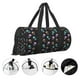 thumbnail image 3 of Fotbe purple cyan brown Skull Bolsa Deportiva de Lona Plegable con Estampado, Bolsa de Gimnasio con Bolsillo Seco/Húmedo, Bolsa de Viaje Ultraligera de Gran Capacidad, 3 of 6