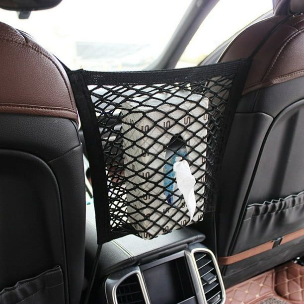 Car Organizer Backseat Elastic Mesh Net Storage Between Bag Pocket Cage Walmart Com Walmart Com