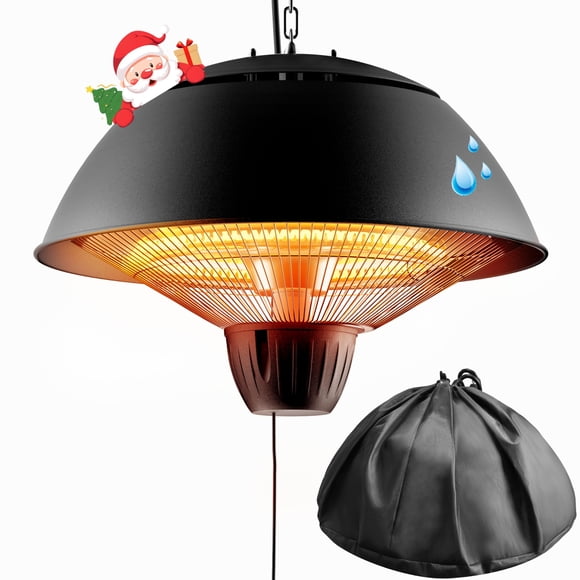 Calentador exterior eléctrico Danluke 1500W colgante de techo negro