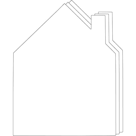 SHAPES ETC. House Single Color Super Cut-Outs- 8” x 10”