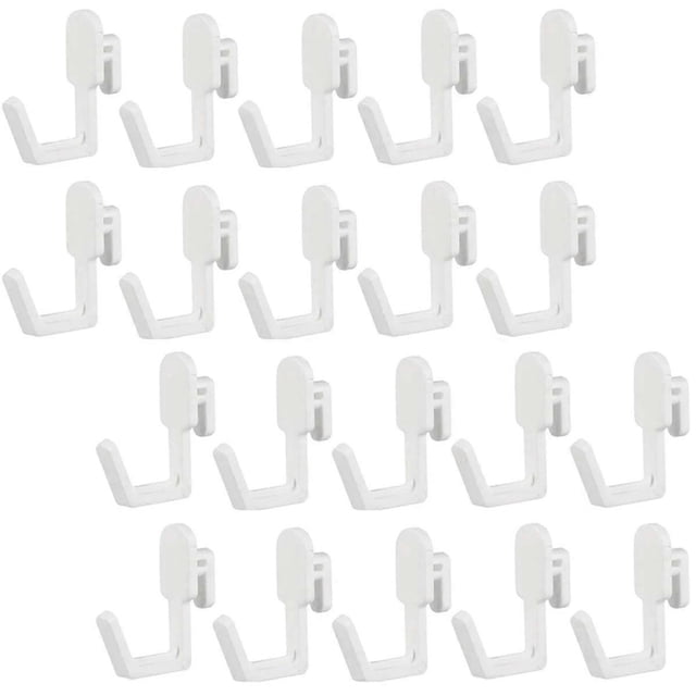 24 Pcs Crochets pour Panneau Perforé en Forme de J, Pièces d'Outils pour Panneau Perforé