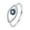 Style 2, variant on 14K Gold Over S925 Sterling Silver Evil Eye Evil Eye Adjustable Ring with Moissanite & Sapphire Accents,Bless Luck Band,Meaningful Gift for Her