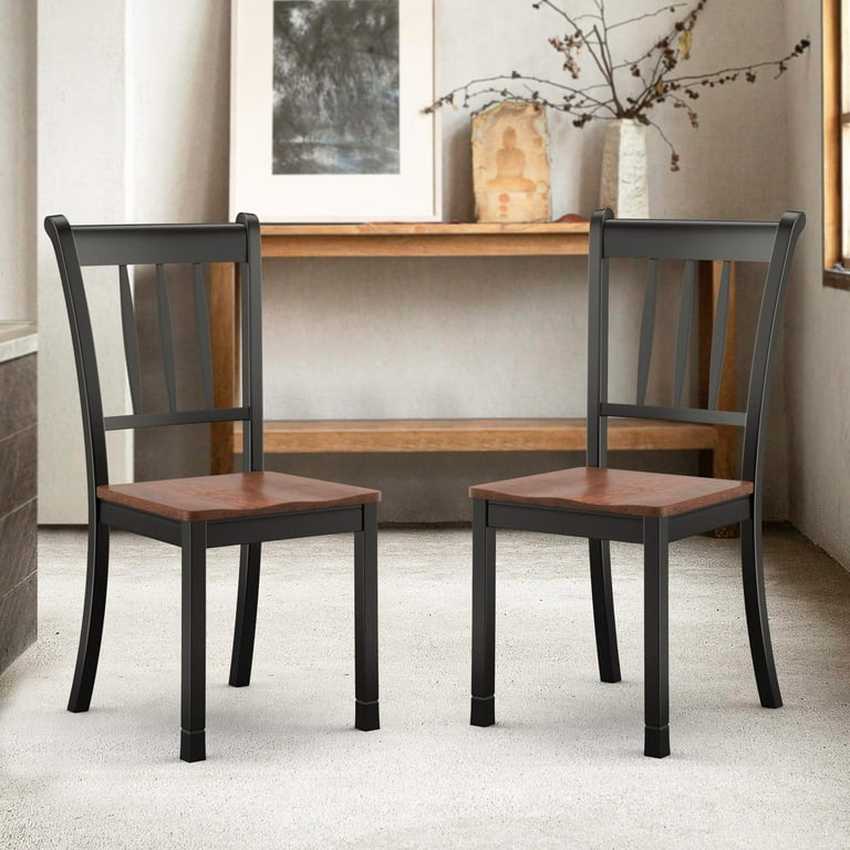 Giantex Solid Wood Whitesburg Dining Chairs Set of 2 Spindle