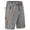 Gray, variant on Men's Cargo Shorts Elastic Waist Drawstring Casual Summer Beach Shorts with Zipper Pockets Khaki 38W