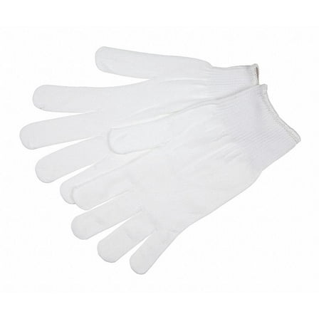 Mcr Safety Knit Gloves,Nylon,S,White,PK12  9633SM
