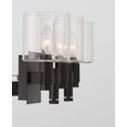 thumbnail image 4 of Eurofase 46812-018 Decato 3-Light 21 in. Matte Black Clear Glass Vanity Wall Light, 4 of 10