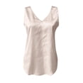 thumbnail image 6 of MSJUHEG Sleeveless Tops for Women Tank Top for Women Going Out Tops for Women Tank Tops Womens Tops Tank Tops for V Neck Silk Satin Sleeveless Blouse Basic Camisole Shirts Polyester 1PC Top Beige S, 6 of 6