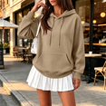 thumbnail image 2 of Women Oversized Hoodie Long Sleeve Pullover Sweatshirt with Front Pocket Drawstring, 2 of 6