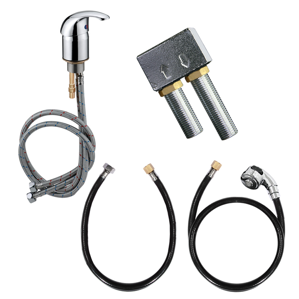 Salon Shampoo Bowl Fixtures Vacuum Breaker Faucet Sprayer Hose Kit PA