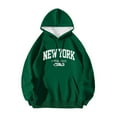 thumbnail image 3 of New York Empire State Hoodies for Women Fall Winter Long Sleeve Hooded Sweatshirt with Pockets Pullover Tops, 3 of 6