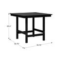 thumbnail image 4 of WestinTrends Ashore Outdoor HDPE 36" Square Patio Dining Table with Umbrella Hole, Sand, 4 of 12