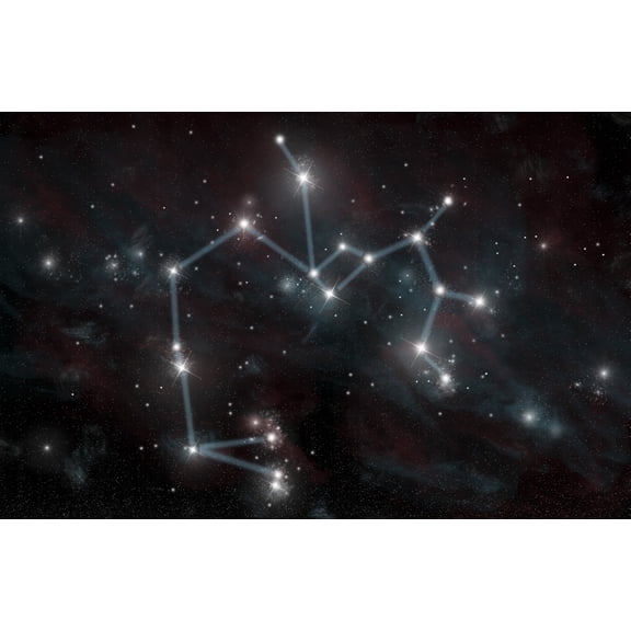 Artists depiction of the constellation Sagittarius the Archer Canvas Art - Marc WardStocktrek Images (18 x 12)