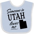 thumbnail image 3 of Inktastic Someone in Utah Loves Me Boys or Girls Baby Bib, 3 of 4