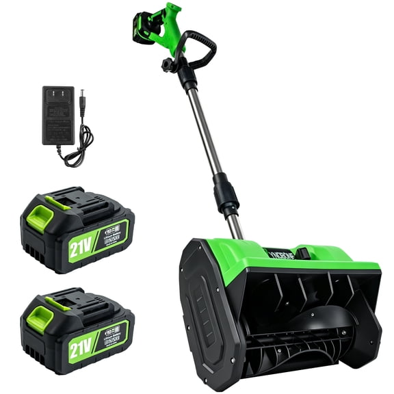 ZYNOBONE 21V Cordless Snow Shovel, 12.5" Width Electric Snow Blower with 2X 4.0Ah Batteries & Charger,Lightweight for Driveway Deck Sidewalk