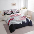 thumbnail image 2 of 7 Pcs Comforter Set Twin Size,American Football Bed in a Bag with Flat Sheet and Fitted Sheet and Adults,Football Bedding Set with Pillowcase and Sham(Foxborough), 2 of 5