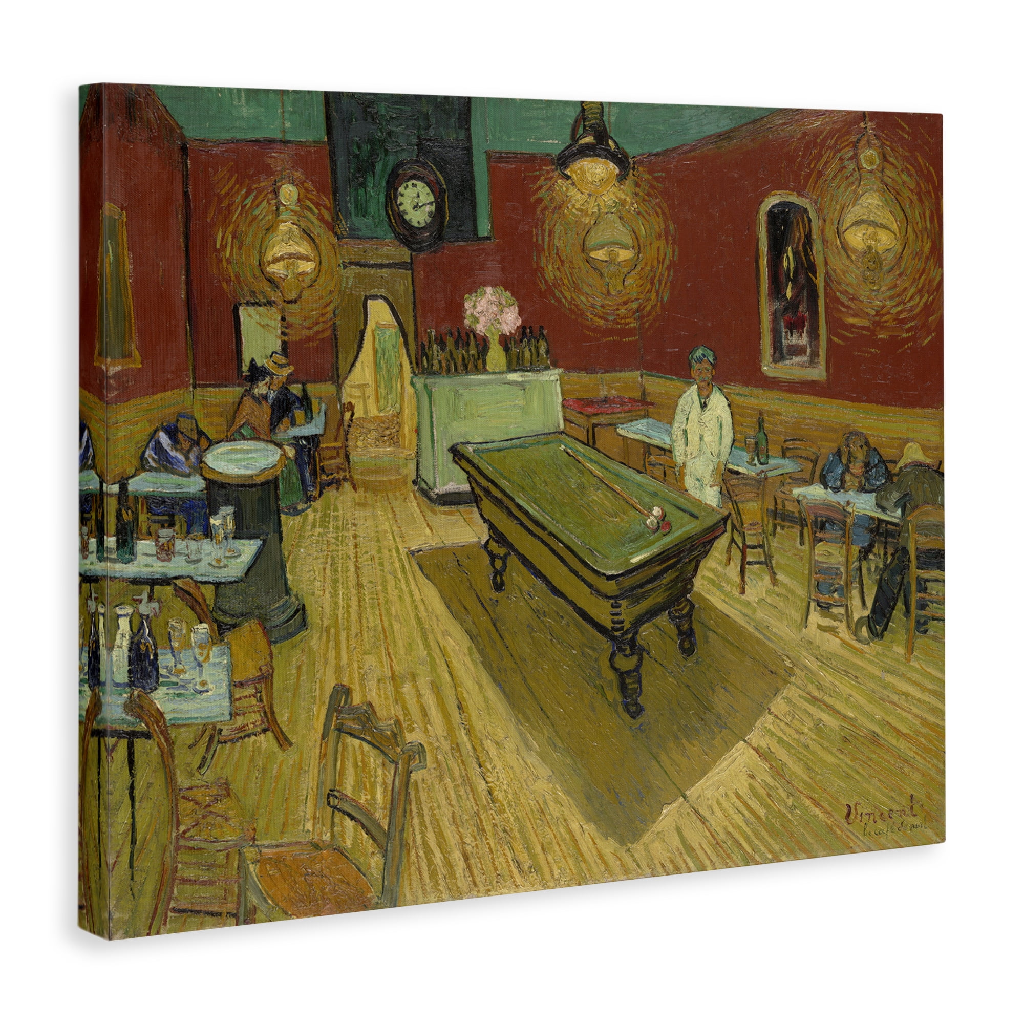 Stupell Industries Van Gogh The Night Café Buildings & Architecture Painting Wrapped Canvas Art Print Wall Art, 48 x 36