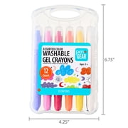 Pen+Gear Assorted Color Washable Gel Crayons, 12 Count