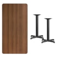 thumbnail image 3 of Bowery Hill 30" x 60" Restaurant Dining Table in Black and Walnut, 3 of 4