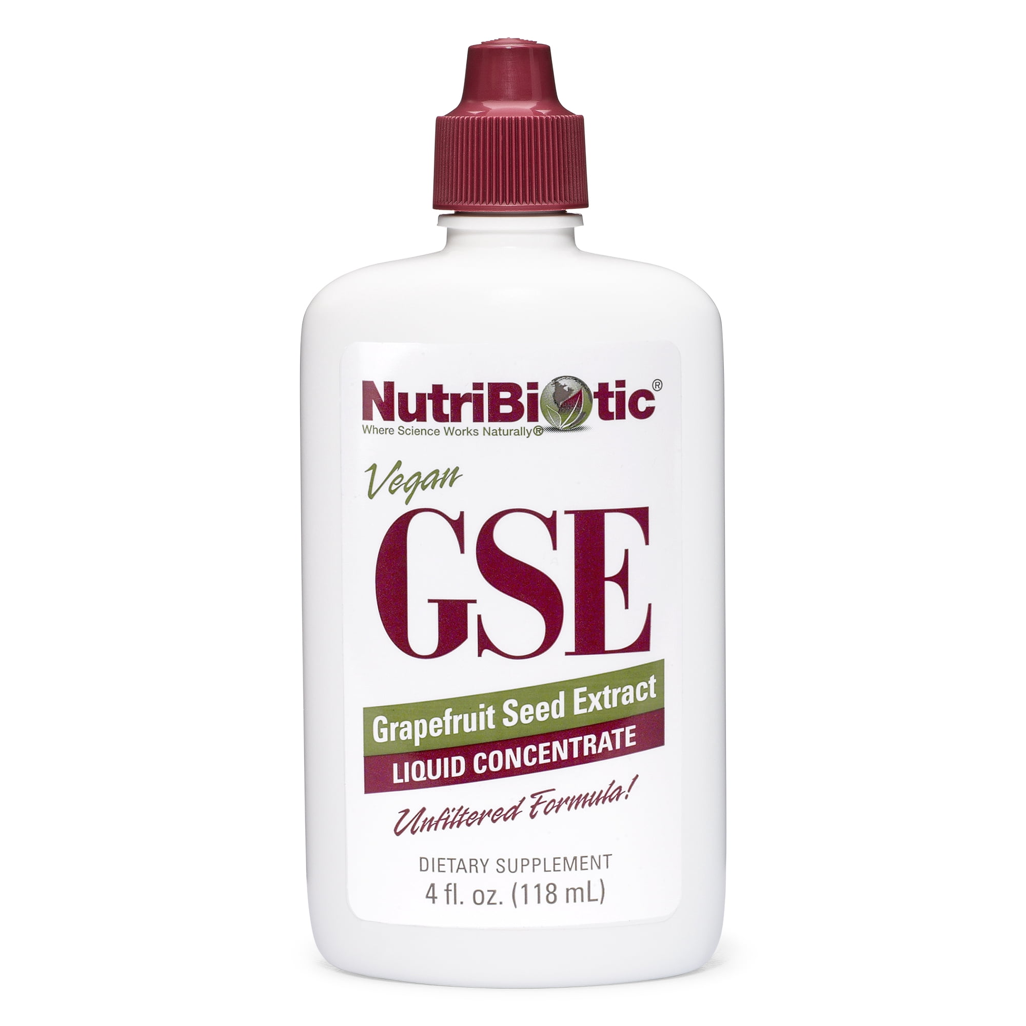 NutriBiotic Grapefruit Seed Extract, GSE Liquid Concentrate, 4 Fl Oz