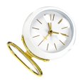thumbnail image 1 of Reloj de escritorio Wosthever con borde de acero dorado alarma luminosa Electrodomésticos blanco, 1 of 6