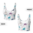 thumbnail image 6 of Goofa cute winter Gnome Printed Sports Bras for Women, High Impact Running Bra Workout Crop Tank Tops Longline Sports Bra Push up-XX-Large, 6 of 9