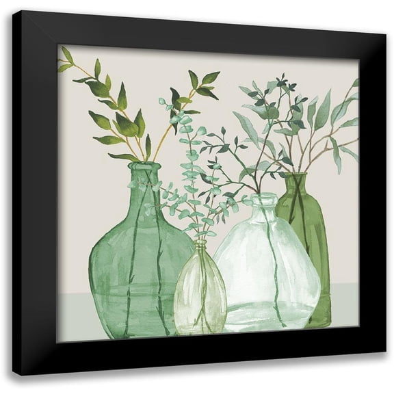 Medley, Elizabeth 12x12 Black Modern Framed Museum Art Print Titled - Green Serenity Accents
