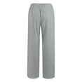 thumbnail image 4 of Quinlirra Pants for women dressy casual Women'S Solid Color Baggy Wide-Leg Pants Casual Elastic-Waistband Pocket Pants, 4 of 6